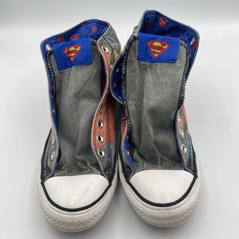 Superman Converse High Top Shoes Men's 8 Chuck Taylor All Star‎ x DC Comics